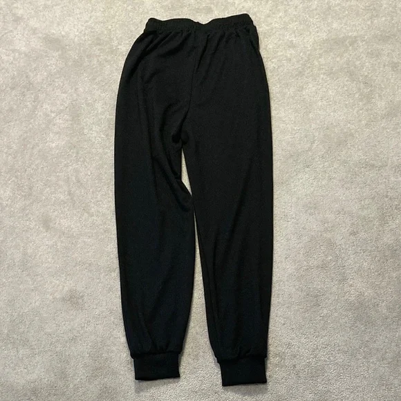 Black Heart Print Drawstring Sweatpants - Picture 3 of 3